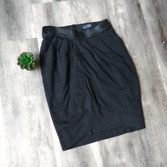 Armani Jeans Dresses & Skirts - 3/$15 Armani Jeans Black Denim Skirt